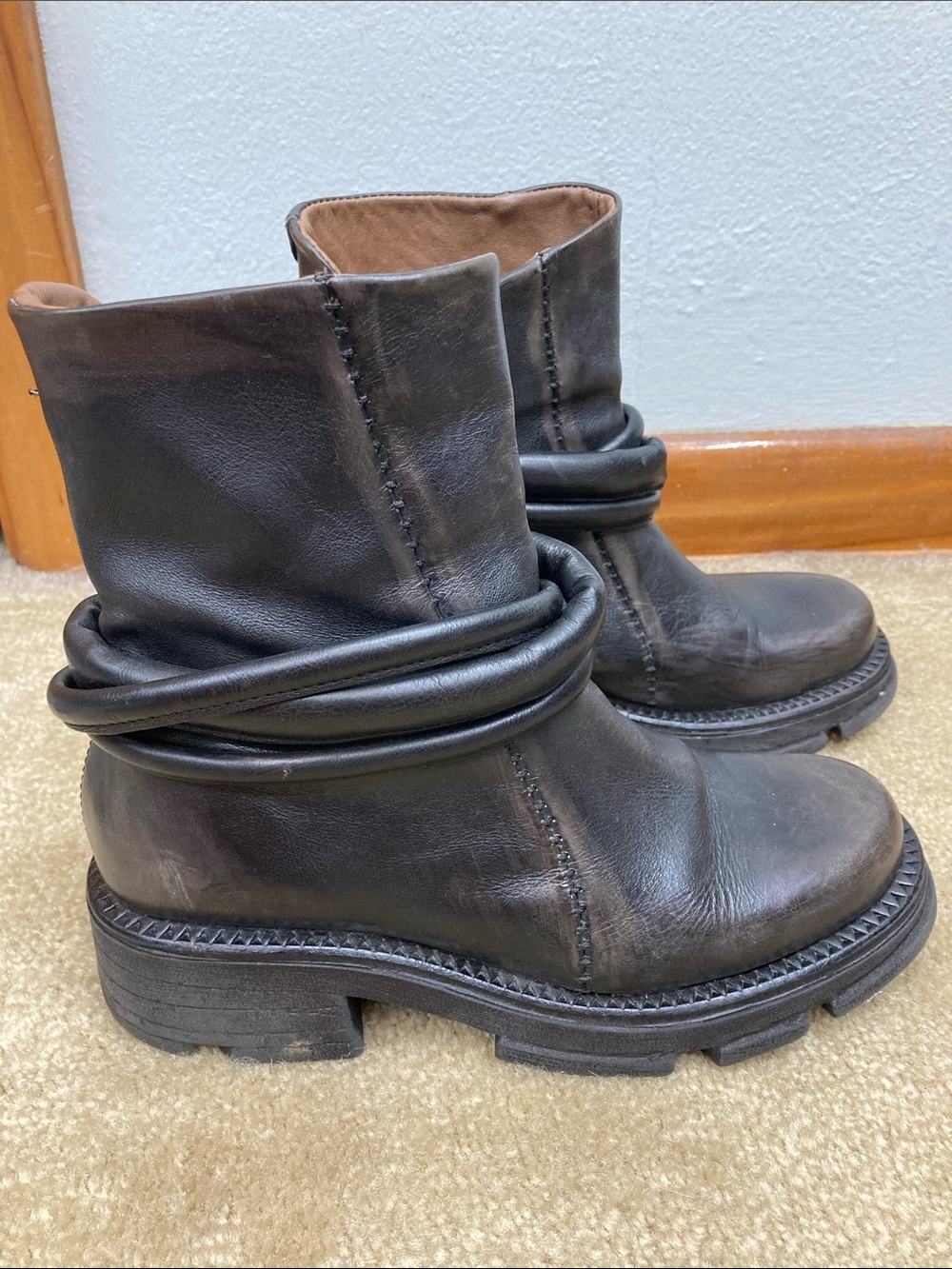 A.S.98 Black Ice Linder Combat Boots Size 7